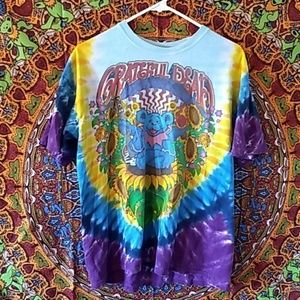 Liquid Blue L Grateful Dead Guru Bear Tie Dye SS